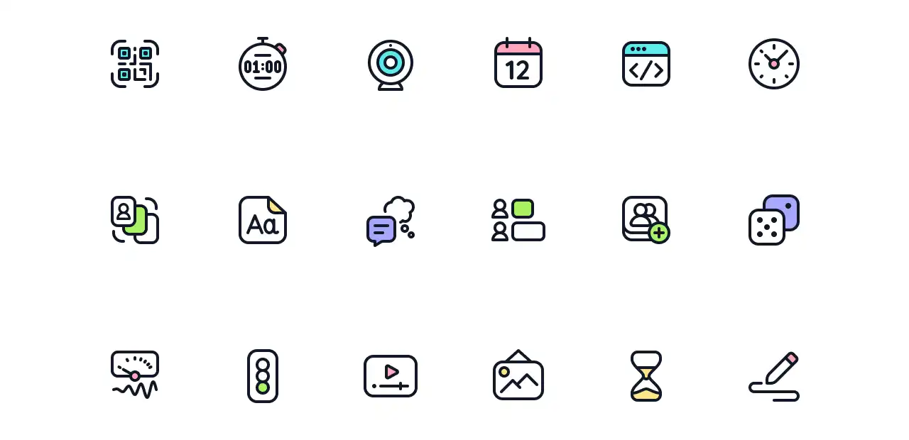 Widget bar icons