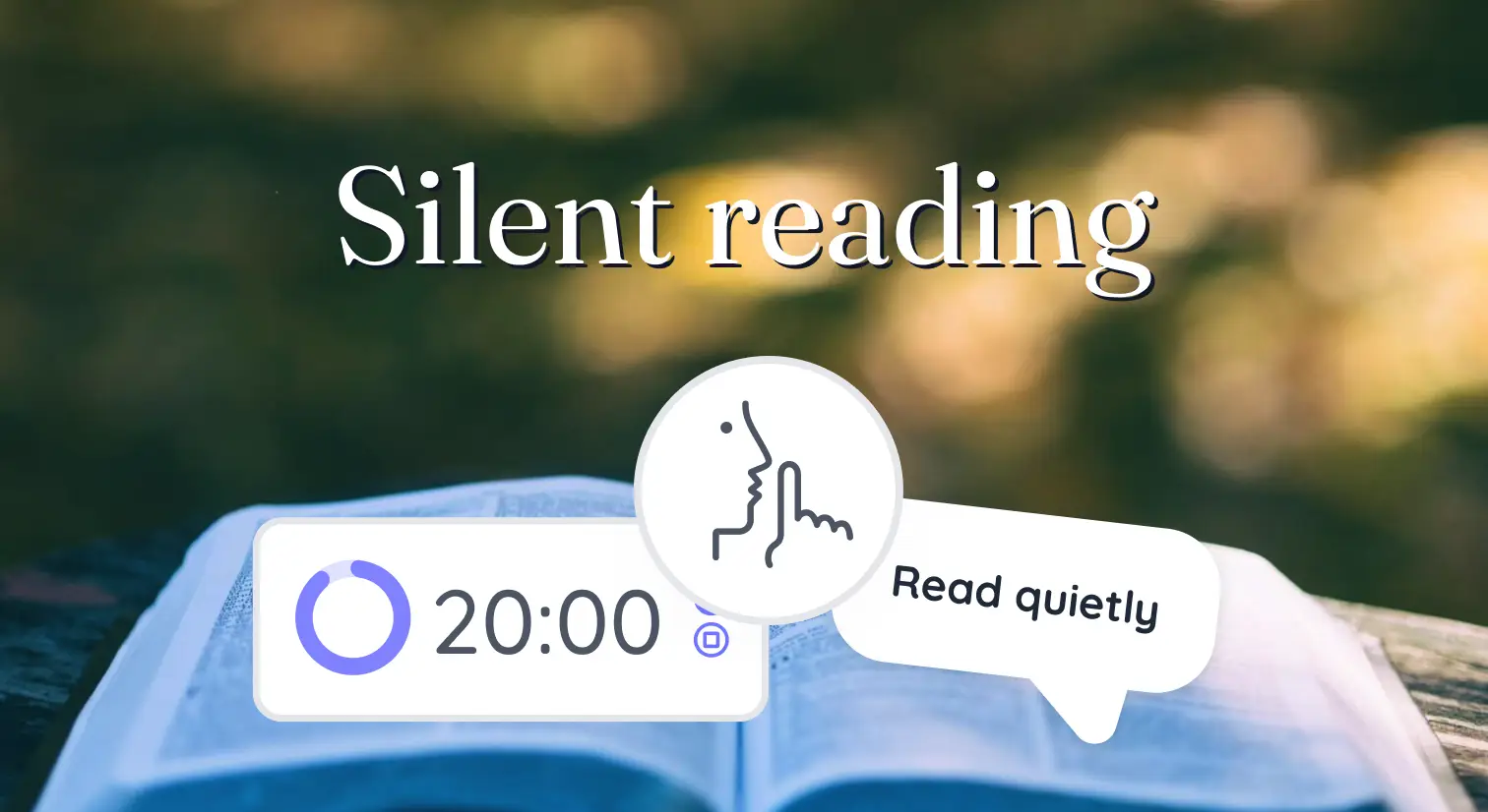Enjoy a bit of Sustained Silent Reading (SSR) yourself.