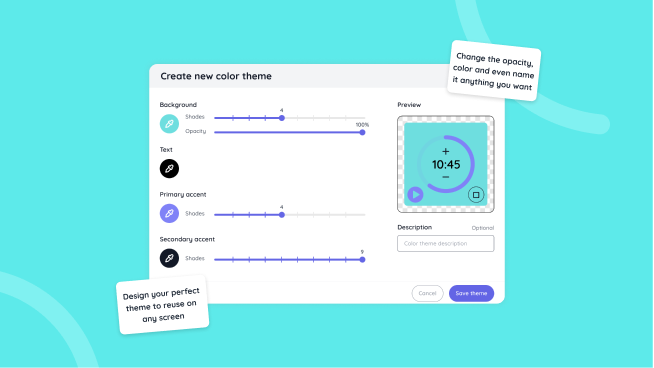 Add a new Color Theme personalized to you