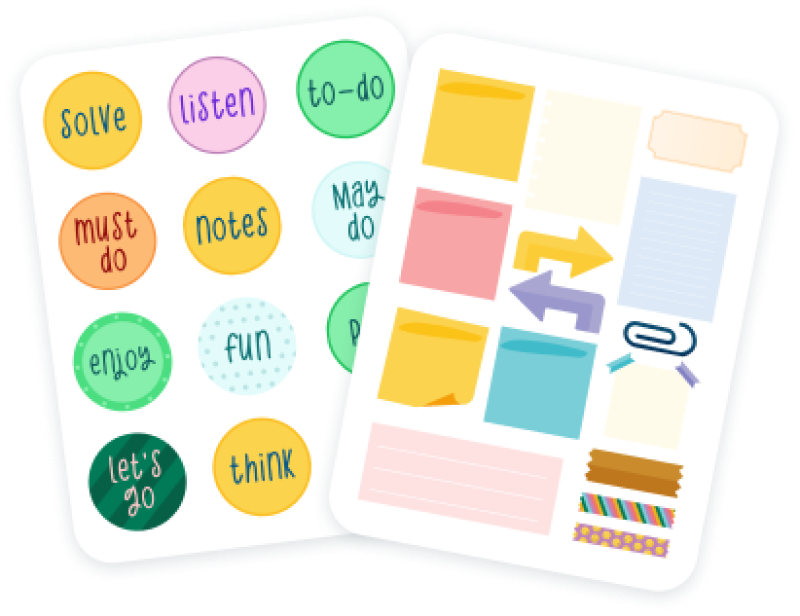 sticker sheet illustration