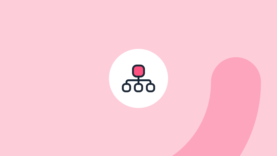 Drawn depiction of an organisation tree