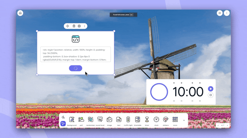 Building your online screen