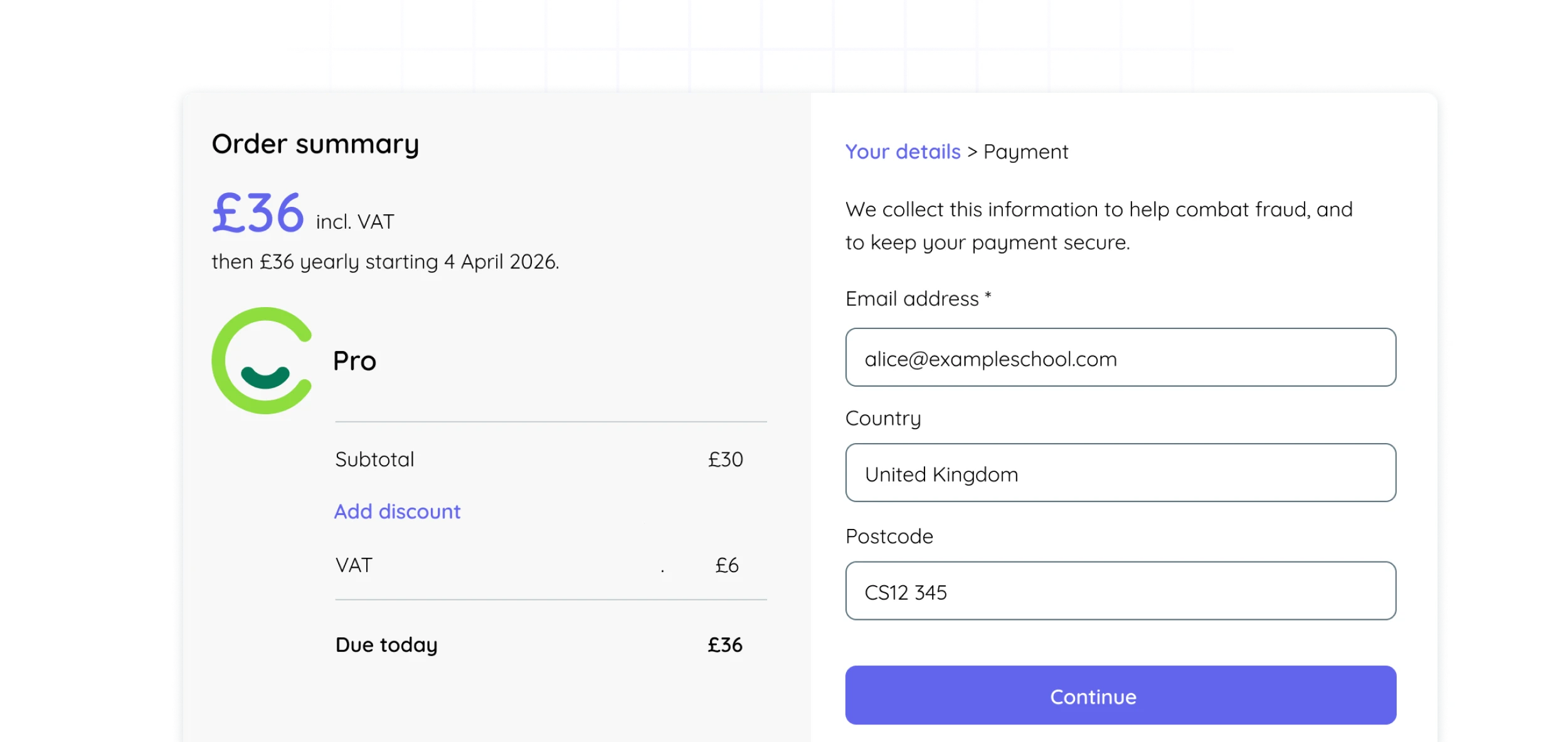 Paying in UK via Paddle