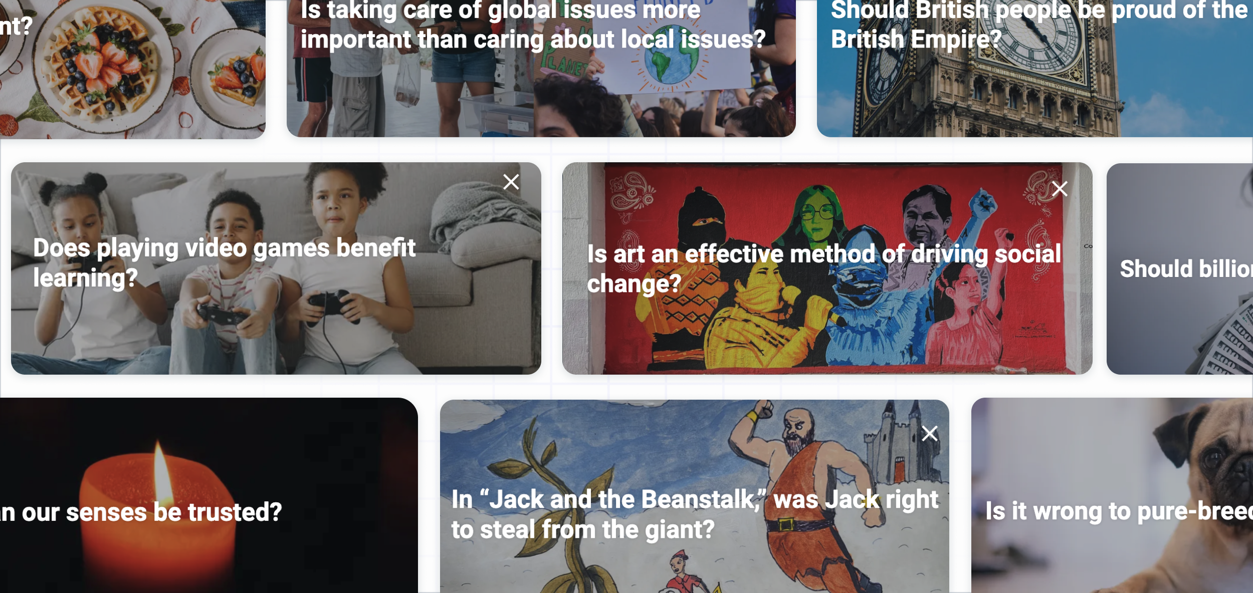 You can also customize any topic or build your own in minutes, tailoring it to fit your lesson goals and your students’ needs.