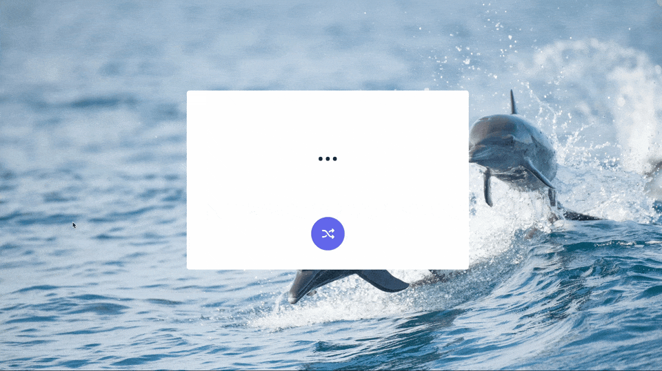 Animated GIF showing the Randomizer widget on Classroomscreen selecting a student’s name from a spinning list.