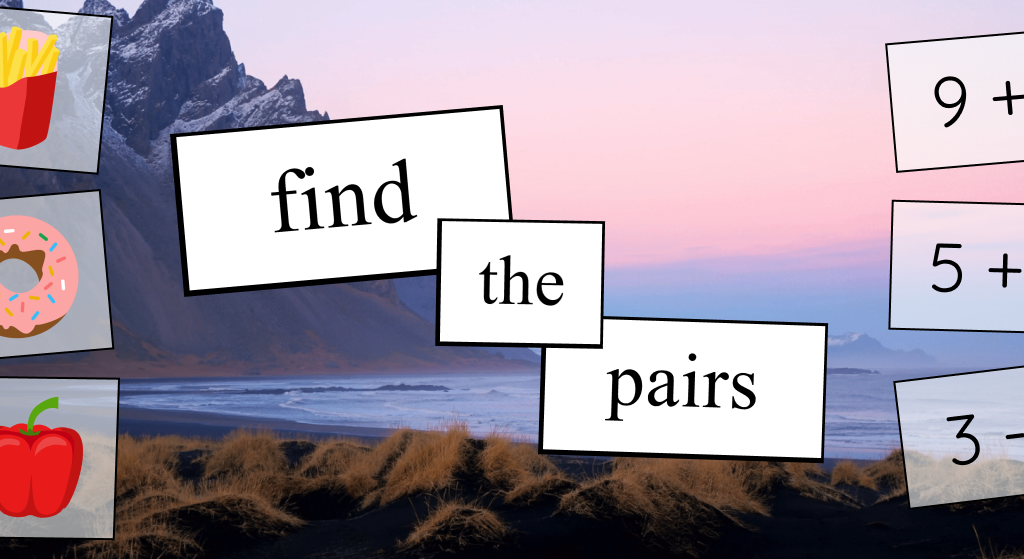 Play a snap-style matching game with your class using three themed Classroomscreen templates: vocab magnets, math problems, and food stickers. Great for engagement and review!