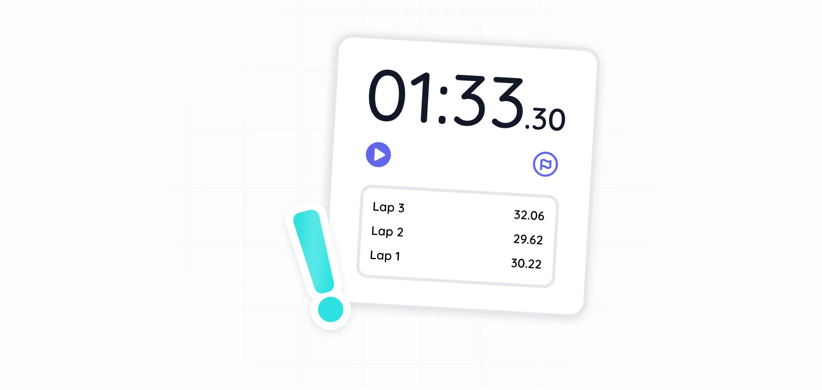 Keep track of the time with the Stopwatch widget