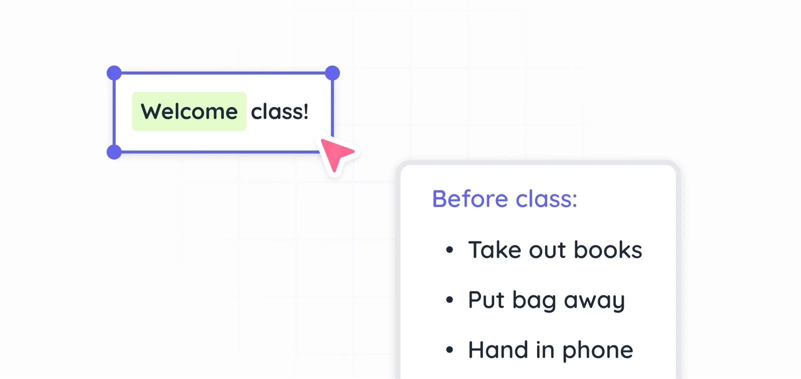Add any message to your Classroomscreen