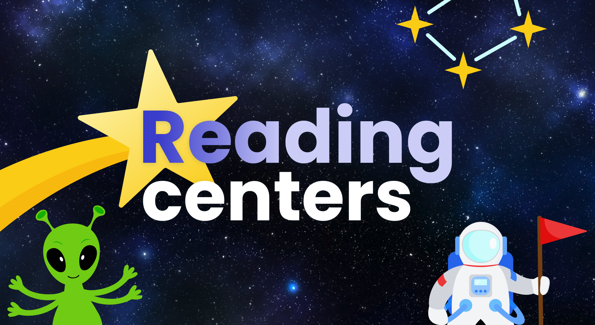 Use Andrea's free reading centers rotation screens