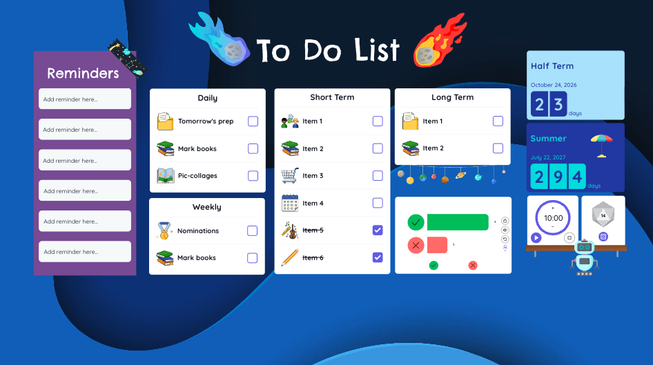 To-Do List: Interactive Checklist Template for Classrooms